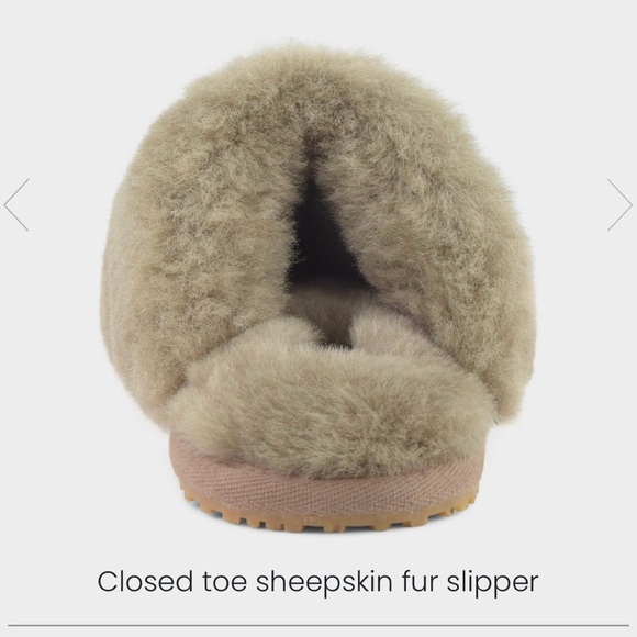mou Closed Toe Sheepskin Fur Slipper - Size 9 - Brand New In Box - Picture 4 of 9